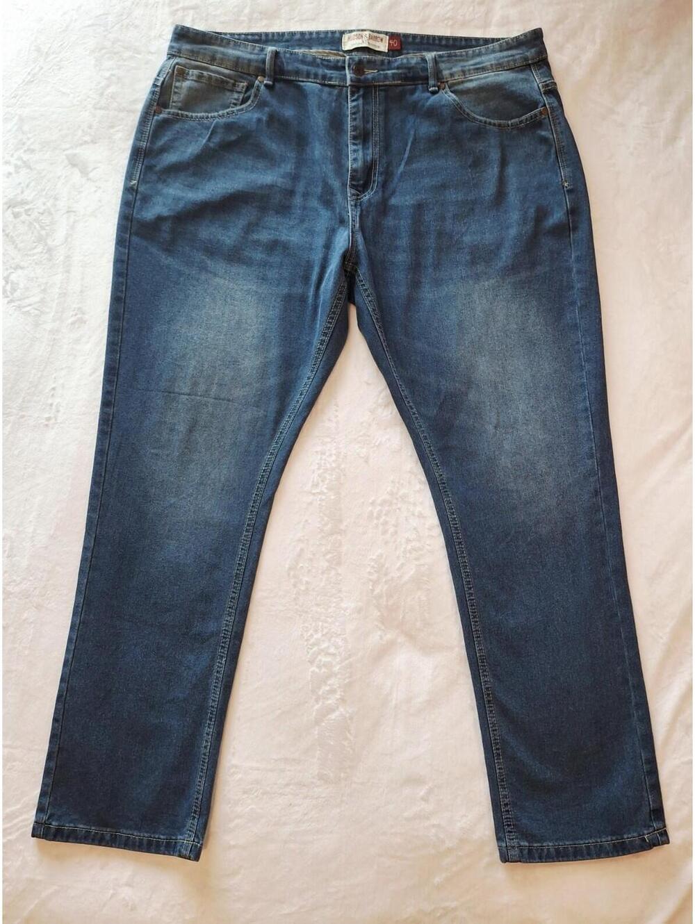 Hudson And Barrow NYC Slim Stretch Men's Blue Denim Jeans (40x30)